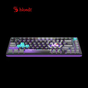 Bloody AT75 Alpha Cypher Ghost Optical Switch Mechanical Gaming Keyboard, 75% Compact Layout, Voice-Activated LED Lighting Bar, RGB Backlighting, Optical Mechanical Switches, Gaming Keyboard