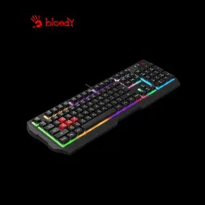 Bloody B135N Neon Backlit Gaming Keyboard, Multi-Key Anti-Ghosting, Adjustable Backlighting, Gaming Membrane Keys, Spill Resistant Design, Wired USB Gaming Keyboard