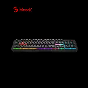 Bloody B135N Neon Backlit Gaming Keyboard, Multi-Key Anti-Ghosting, Adjustable Backlighting, Gaming Membrane Keys, Spill Resistant Design, Wired USB Gaming Keyboard