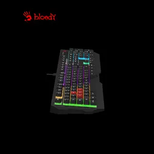 Bloody B135N Neon Backlit Gaming Keyboard, Multi-Key Anti-Ghosting, Adjustable Backlighting, Gaming Membrane Keys, Spill Resistant Design, Wired USB Gaming Keyboard
