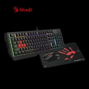 Bloody B1700 Gaming Combo, B140 RGB Gaming Keyboard, ES7 6000 CPI Gaming Mouse, BP50M Gaming Mouse Pad, Complete Gaming Peripheral Bundle