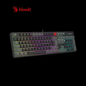 Bloody B230N Neon Backlit Gaming Keyboard Black, Multi-Key Anti-Ghosting, Adjustable Backlighting, Gaming Membrane Keys, Spill Resistant Design, Wired USB Gaming Keyboard