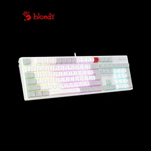 Bloody B230N Neon Backlit Gaming Keyboard White, Multi-Key Anti-Ghosting, Adjustable Backlighting, Gaming Membrane Keys, Spill Resistant Design, Wired USB Gaming Keyboard