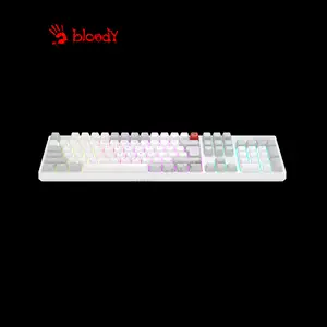 Bloody B230N Neon Backlit Gaming Keyboard White, Multi-Key Anti-Ghosting, Adjustable Backlighting, Gaming Membrane Keys, Spill Resistant Design, Wired USB Gaming Keyboard