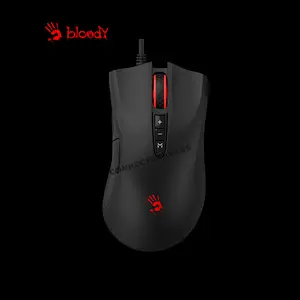 Bloody ES5 Gaming Mouse Black, 3200 CPI Optical Sensor, RGB Lighting Effects, Ergonomic Gaming Design, High-Speed Wired USB Gaming Mouse
