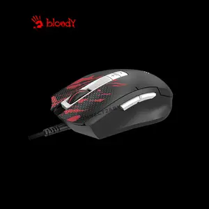 Bloody ES8 Fire Black RGB Gaming Mouse, 6000 CPI Optical Sensor, Fire Black Edition Design, RGB Lighting Effects, Ergonomic Gaming Design, Wired USB Gaming Mouse