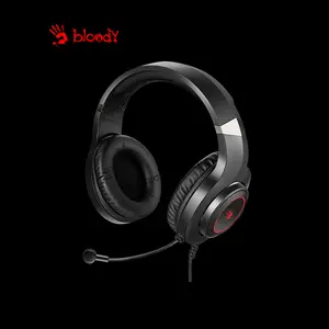 Bloody G220 Black Gaming Headset, Stereo Audio Drivers, Noise-Cancelling Microphone, Comfortable Over-Ear Design, Wired Gaming Headset