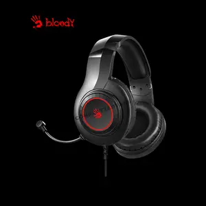 Bloody G220 Black Gaming Headset, Stereo Audio Drivers, Noise-Cancelling Microphone, Comfortable Over-Ear Design, Wired Gaming Headset