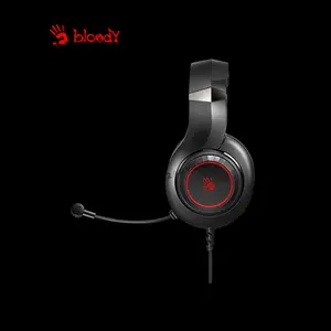 Bloody G220 Black Gaming Headset, Stereo Audio Drivers, Noise-Cancelling Microphone, Comfortable Over-Ear Design, Wired Gaming Headset