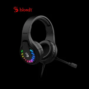 Bloody G230 Black Stereo Gaming Headset, High-Quality Audio Drivers, Noise-Cancelling Microphone, Comfortable Over-Ear Design, Wired Gaming Headset