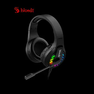 Bloody G230 Black Stereo Gaming Headset, High-Quality Audio Drivers, Noise-Cancelling Microphone, Comfortable Over-Ear Design, Wired Gaming Headset