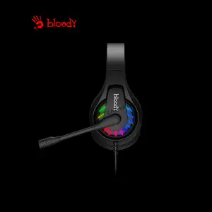 Bloody G230P Black Gaming Headset, Stereo Audio Drivers, Noise-Cancelling Microphone, Comfortable Over-Ear Design, Wired Gaming Headset
