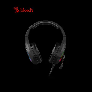 Bloody G230P Black Gaming Headset, Stereo Audio Drivers, Noise-Cancelling Microphone, Comfortable Over-Ear Design, Wired Gaming Headset