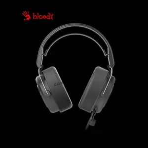 Bloody G535 Black & Silver Gaming Headset, Virtual 7.1 Surround Sound, Noise-Cancelling Microphone, RGB Lighting Effects, Comfortable Over-Ear Gaming Headset