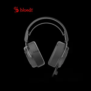 Bloody G535P Black & Silver Gaming Headset, Virtual 7.1 Surround Sound, Noise-Cancelling Microphone, RGB Lighting Effects, Premium Over-Ear Gaming Headset
