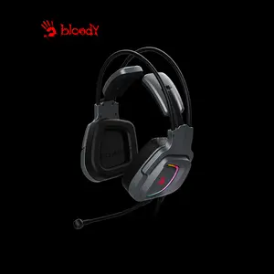 Bloody G575 Pro Grey Gaming Headset, Virtual 7.1 Surround Sound, Noise-Cancelling Microphone, RGB Lighting Effects, Premium Over-Ear Gaming Headset