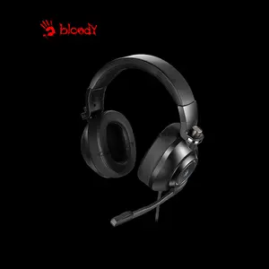 Bloody G580 Black Gaming Headset, Virtual 7.1 Surround Sound, Noise-Cancelling Microphone, RGB Lighting Effects, Comfortable Over-Ear Gaming Headset