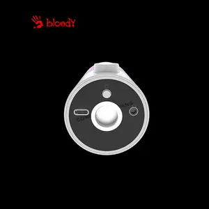 Bloody GM50 Pro RGB USB Gaming Microphone, 192kHz High Sample Rate, 4 Polar Patterns, Tap-to-Mute Sensor, 8 RGB Lighting Effects, USB Type-C Connectivity, White Edition