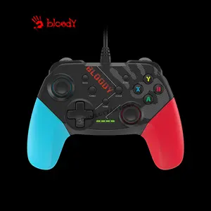 Bloody GP30 USB Wired Gaming Controller, Ergonomic Gamepad Design, Plug-and-Play USB Connectivity, Dual Analog Controls, Multi-Platform Gaming Controller, Sports Blue Edition