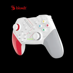 Bloody GPW50 Wireless Gaming Controller, 2.4GHz Wireless & USB Wired Connectivity, Dual Connectivity Design, Ergonomic Gaming Controller, Multi-Platform Gaming Controller, Sports White Edition