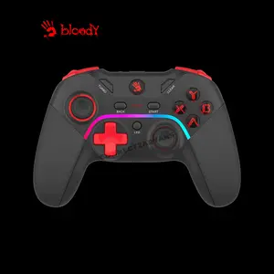 Bloody GPW70 RGB Wireless Gaming Controller Sport Black, 2.4GHz Wireless & USB Wired Connectivity, Dual Vibration Feedback, RGB Lighting Effects, Multi-Platform Gaming Controller