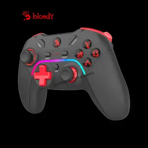 Bloody GPW70 RGB Wireless Gaming Controller Sport Black, 2.4GHz Wireless & USB Wired Connectivity, Dual Vibration Feedback, RGB Lighting Effects, Multi-Platform Gaming Controller