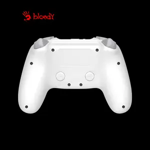 Bloody GPW70 RGB Wireless Gaming Controller Sports White, 2.4GHz Wireless & USB Wired Connectivity, Dual Vibration Feedback, RGB Lighting Effects, Multi-Platform Gaming Controller