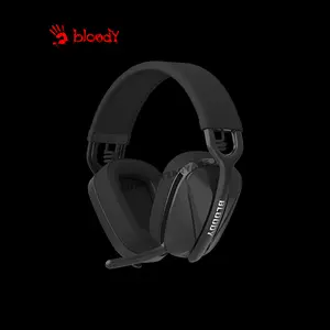 Bloody GR285 Black Wireless Gaming Headset, 2.4GHz Wireless + Bluetooth 5.3 Connectivity, Dual Wireless Mode, Gaming Audio Headset, Integrated Microphone