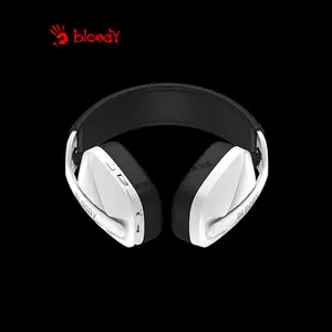 Bloody GR285 White Wireless Gaming Headset, 2.4GHz Wireless + Bluetooth 5.3 Connectivity, Dual Wireless Mode, Gaming Audio Headset, Integrated Microphone