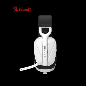 Bloody GR285 White Wireless Gaming Headset, 2.4GHz Wireless + Bluetooth 5.3 Connectivity, Dual Wireless Mode, Gaming Audio Headset, Integrated Microphone