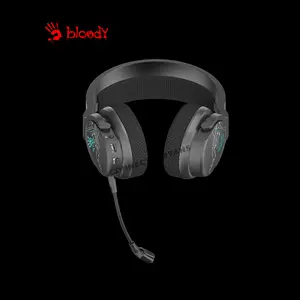 Bloody GR370 Black Wireless Gaming Headset, 2.4GHz Wireless + Bluetooth 5.3 Connectivity, Dual Wireless Mode, Gaming Audio Headset, Integrated Microphone