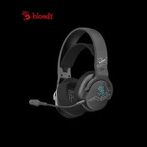 Bloody GR370 Black Wireless Gaming Headset, 2.4GHz Wireless + Bluetooth 5.3 Connectivity, Dual Wireless Mode, Gaming Audio Headset, Integrated Microphone