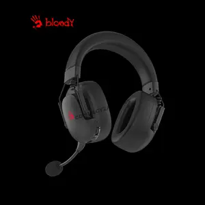 Bloody GR585 Black Wireless Gaming Headset, 2.4GHz Wireless + Bluetooth 5.3 Connectivity, Dual Wireless Mode, Gaming Audio Headset, Integrated Microphone
