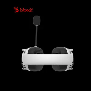 Bloody GR585 White Wireless Gaming Headset, 2.4GHz Wireless + Bluetooth 5.3 Connectivity, Dual Wireless Mode, Gaming Audio Headset, Integrated Microphone