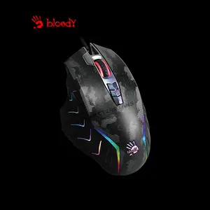 Bloody J95S RGB Gaming Mouse, 8000 CPI Optical Sensor, 9 Programmable Buttons, RGB Lighting Effects, Ultra-Core Gaming Engine, Wired USB Gaming Mouse