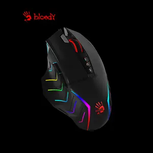 Bloody J95S RGB Gaming Mouse, 8000 CPI Optical Sensor, 9 Programmable Buttons, RGB Lighting Effects, Ultra-Core Gaming Engine, Wired USB Gaming Mouse