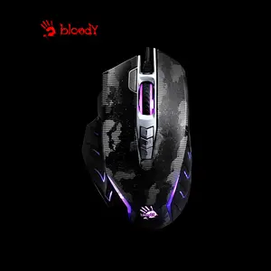 Bloody J95S RGB Gaming Mouse, 8000 CPI Optical Sensor, 9 Programmable Buttons, RGB Lighting Effects, Ultra-Core Gaming Engine, Wired USB Gaming Mouse