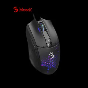 Bloody L65 Max Honeycomb RGB Gaming Mouse, 12000 CPI MAX BC3332-A Gaming Sensor, Lightweight Honeycomb Design, RGB Lighting Effects, Wired USB Gaming Mouse