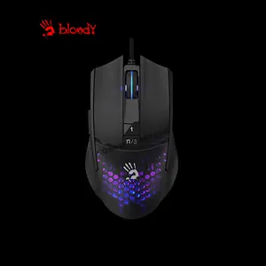 Bloody L65 Max Honeycomb RGB Gaming Mouse, 12000 CPI MAX BC3332-A Gaming Sensor, Lightweight Honeycomb Design, RGB Lighting Effects, Wired USB Gaming Mouse