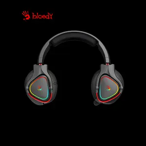 Bloody MR710 Black Wireless Gaming Headset, 2.4GHz Wireless + Bluetooth 5.3 Connectivity, Dual Wireless Mode, Gaming Audio Headset, Integrated Microphone