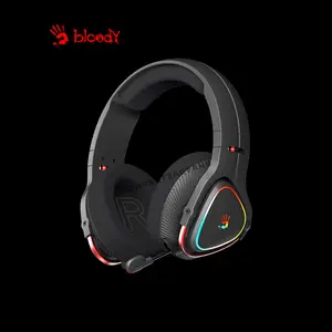Bloody MR710 Black Wireless Gaming Headset, 2.4GHz Wireless + Bluetooth 5.3 Connectivity, Dual Wireless Mode, Gaming Audio Headset, Integrated Microphone