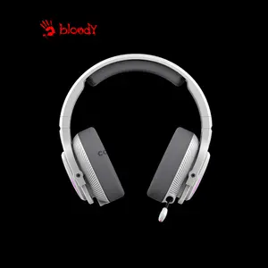 Bloody MR710 Grey Wireless Gaming Headset, 2.4GHz Wireless + Bluetooth 5.3 Connectivity, Dual Wireless Mode, Gaming Audio Headset, Integrated Microphone
