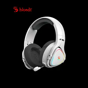 Bloody MR710 Grey Wireless Gaming Headset, 2.4GHz Wireless + Bluetooth 5.3 Connectivity, Dual Wireless Mode, Gaming Audio Headset, Integrated Microphone