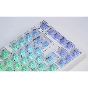 Bloody MS76 Crystal White Magnetic Hall Effect Gaming Keyboard, 75% Compact Layout, Magnetic Hall Effect Switches, Rapid Trigger Technology, Adjustable Actuation, RGB Backlit Mechanical Gaming Keyboard