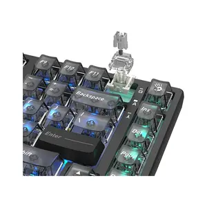 Bloody MS76 Stellar Black Magnetic Hall Effect Gaming Keyboard, 75% Compact Layout, Magnetic Hall Effect Switches, Rapid Trigger Technology, Adjustable Actuation, RGB Backlit Mechanical Gaming Keyboard