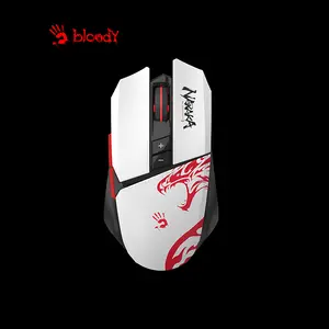 Bloody R36 Ultra Naraka Wireless Gaming Mouse, 12000 CPI Optical Sensor, 2.4GHz Wireless & USB Wired Connectivity, Rechargeable Battery, Esports Gaming Mouse, Naraka Edition