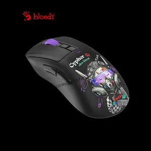 Bloody R73 Ultra Duo Cypher Ghost Wireless Gaming Mouse, 20000 CPI Optical Sensor, 2.4GHz Wireless & USB Wired Connectivity, Ultra-Lightweight Esports Design, Cypher Ghost Edition