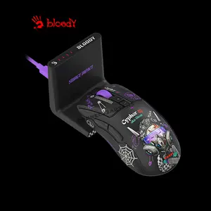 Bloody R73 Ultra Duo Cypher Ghost Wireless Gaming Mouse, 20000 CPI Optical Sensor, 2.4GHz Wireless & USB Wired Connectivity, Ultra-Lightweight Esports Design, Cypher Ghost Edition