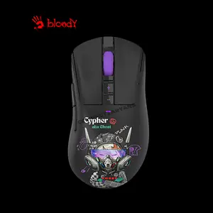 Bloody R73 Ultra Duo Cypher Ghost Wireless Gaming Mouse, 20000 CPI Optical Sensor, 2.4GHz Wireless & USB Wired Connectivity, Ultra-Lightweight Esports Design, Cypher Ghost Edition