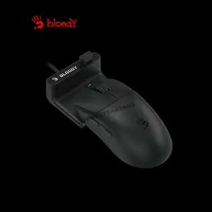 Bloody R77 Ultra Dock Wireless Gaming Mouse Black, 20000 CPI Optical Sensor, 2.4GHz Wireless & USB Wired Connectivity, Charging Dock Included, Esports Gaming Mouse